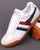 Gola Harrier Leather Trainer White/Navy/Red