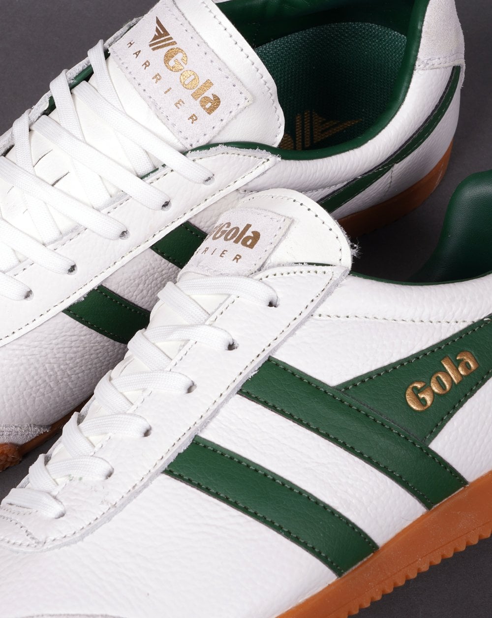Gola Harrier Ledersneaker Weiß/Grün