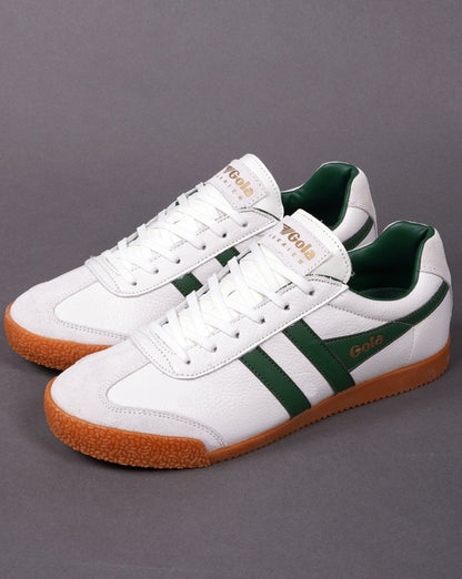Gola Harrier Ledersneaker Weiß/Grün