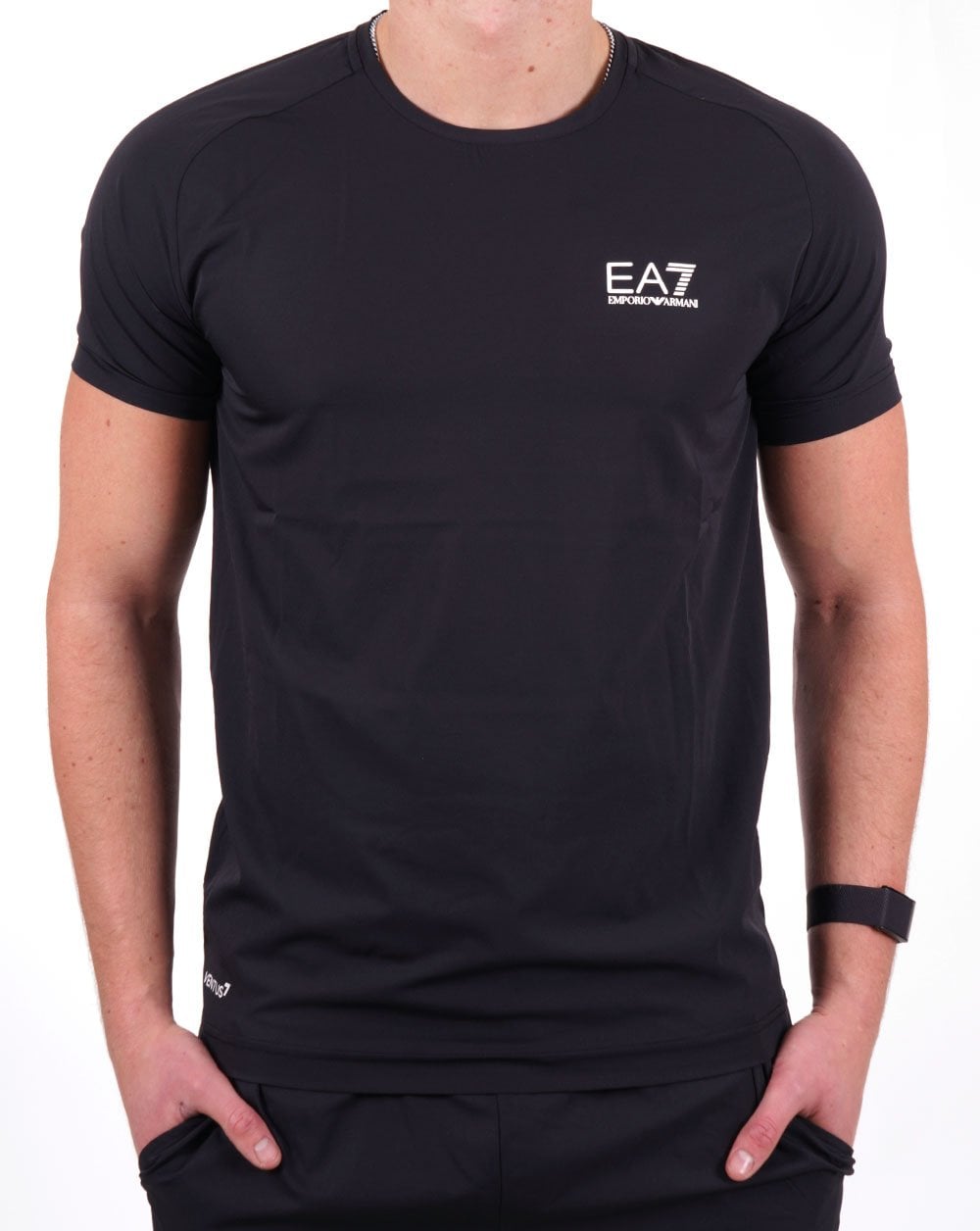 EA7 Dynamic Athlete T-Shirt und Shorts Set Schwarz