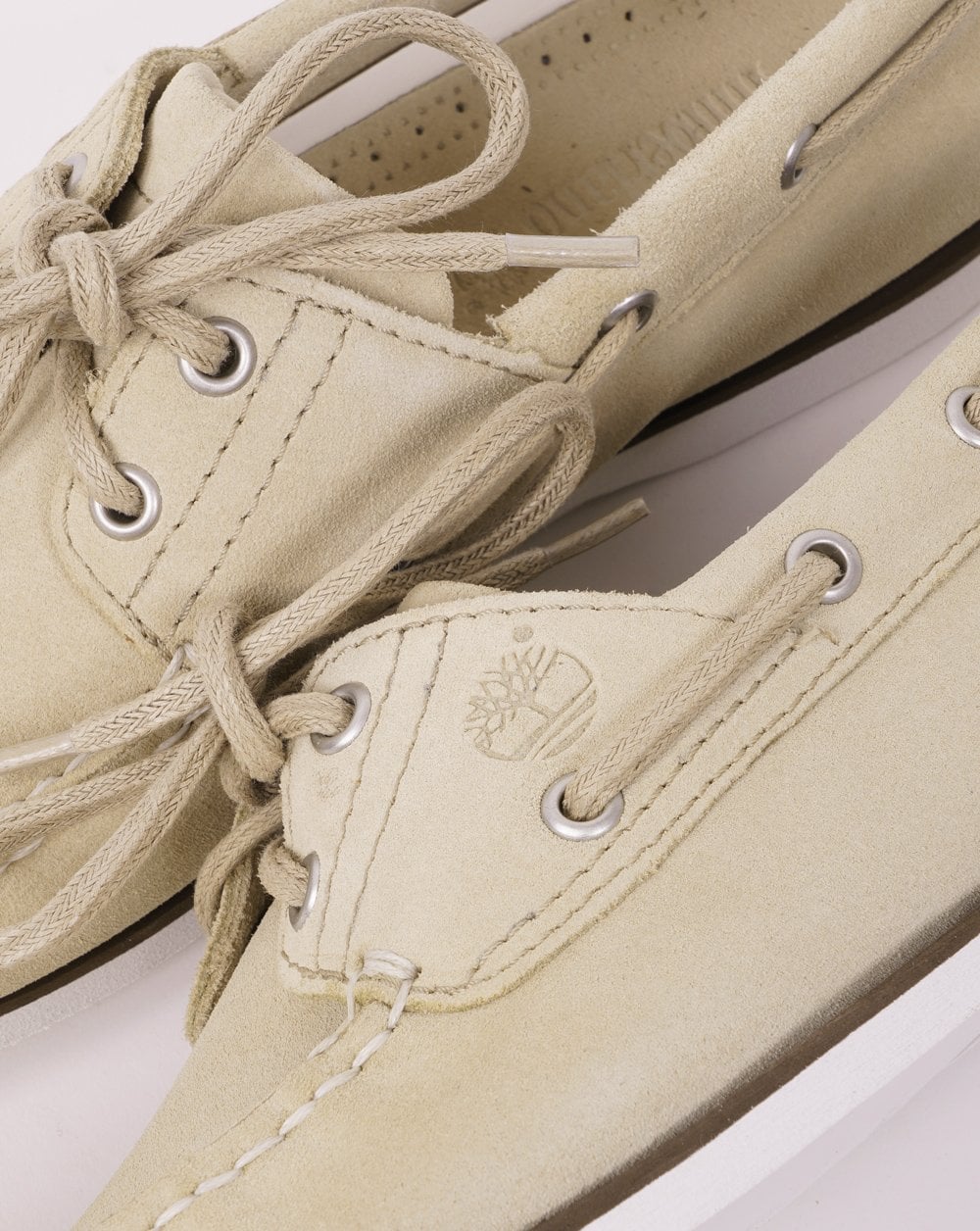 Timberland Classic 2-Ösen-Bootsschuh, hellbeiges Wildleder