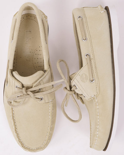 Timberland Classic 2-Ösen-Bootsschuh, hellbeiges Wildleder
