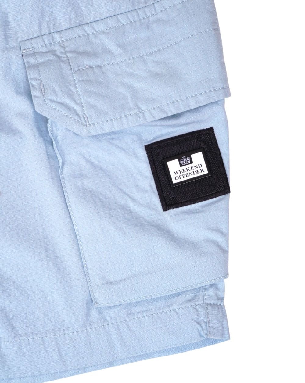 Weekend Offender Ripstop-Cargo-Shorts Himmelblau