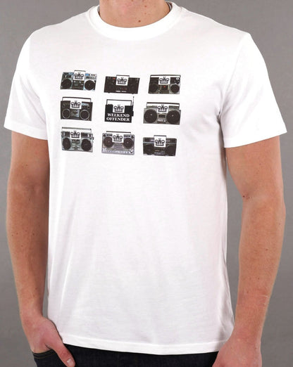 Weekend Offender Boombox T-Shirt Weiß