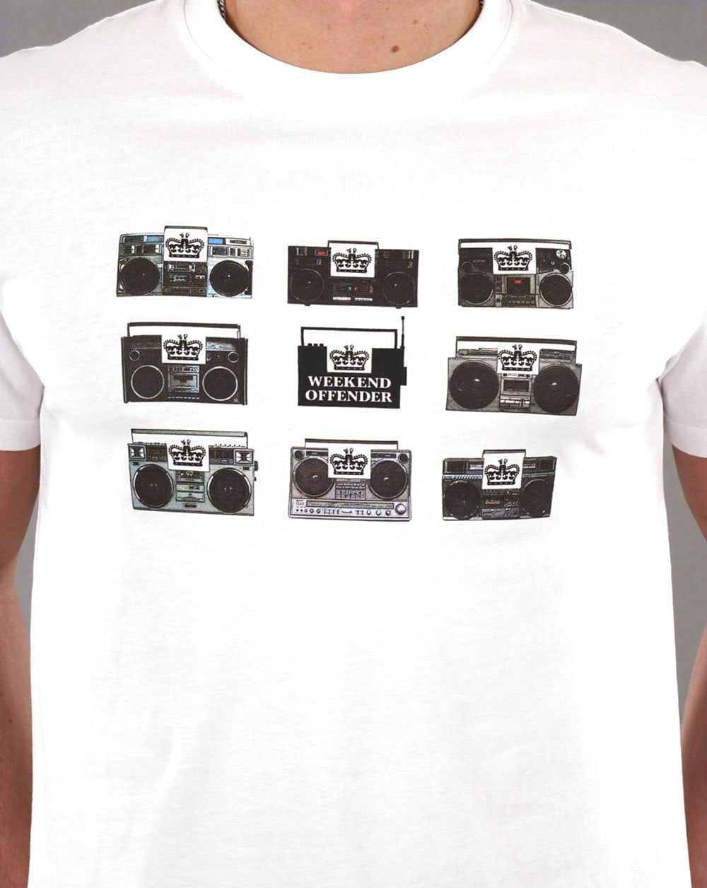 Weekend Offender Boombox T-Shirt Weiß