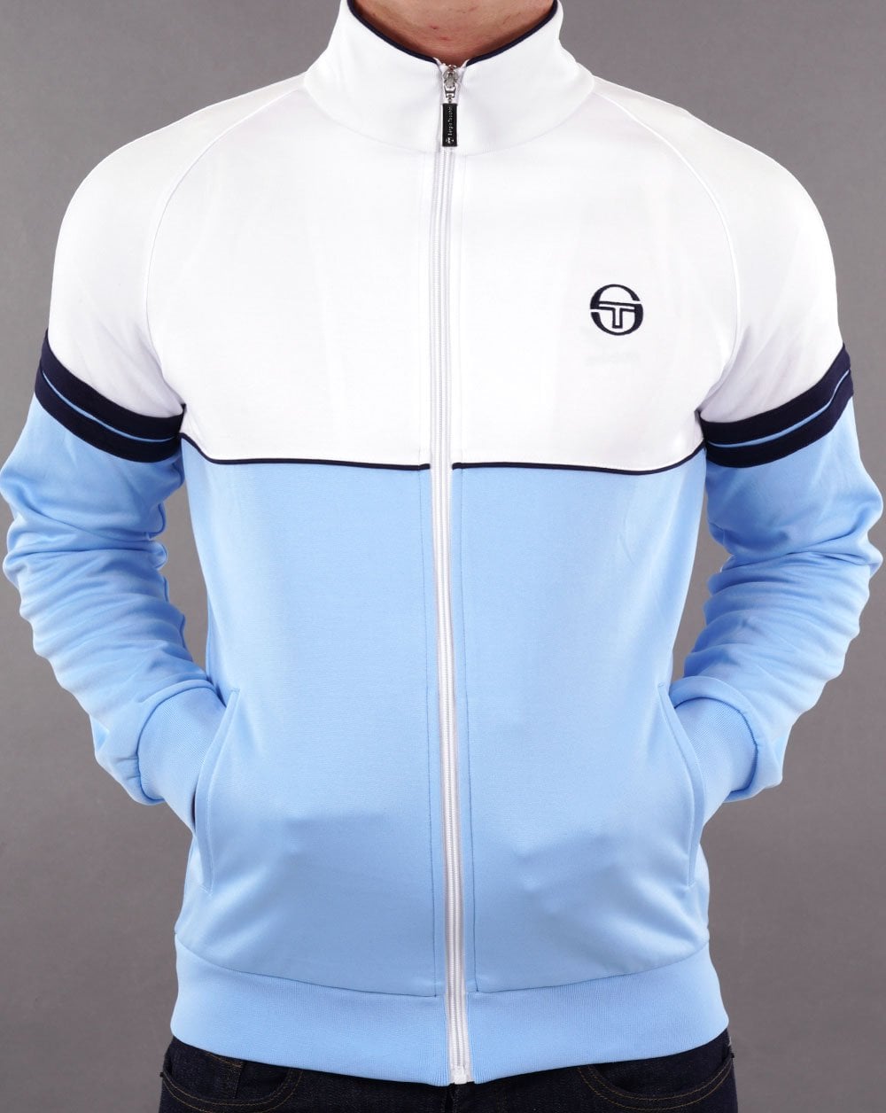 Sergio Tacchini Orion Trainingsjacke Weiß/Himmelblau