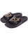 Emporio Armani EA7 Logo Sliders Black/Gold