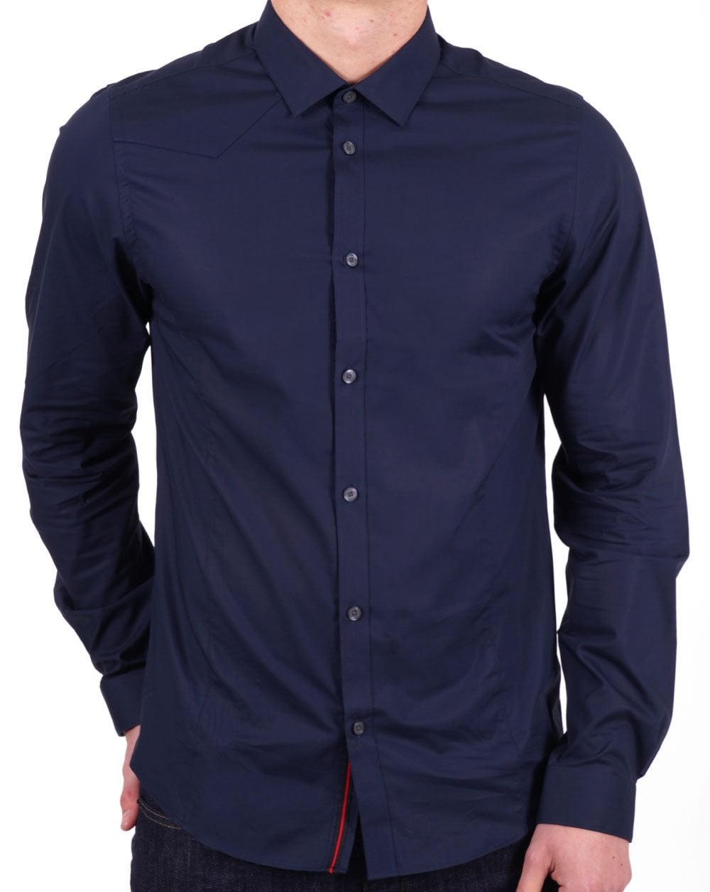 Luke The Butchers Bleistifthemd Marineblau