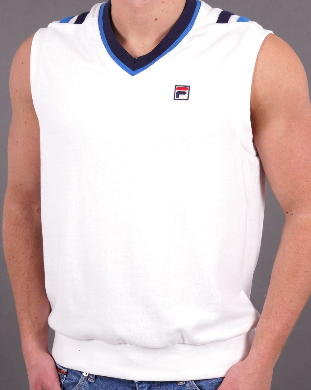 Fila Vintage Tanktop-Sweatshirt Weiß