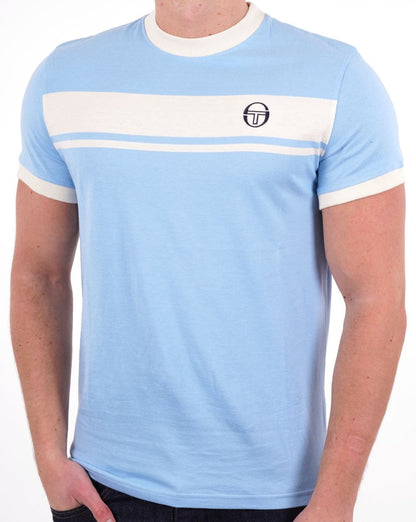 Sergio Tacchini Masters T-Shirt Himmelblau/Gardenia