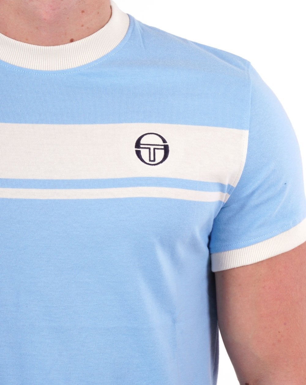 Sergio Tacchini Masters T-Shirt Himmelblau/Gardenia