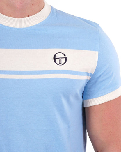 Sergio Tacchini Masters T-Shirt Himmelblau/Gardenia