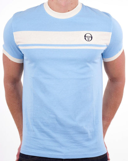 Sergio Tacchini Masters T-Shirt Himmelblau/Gardenia