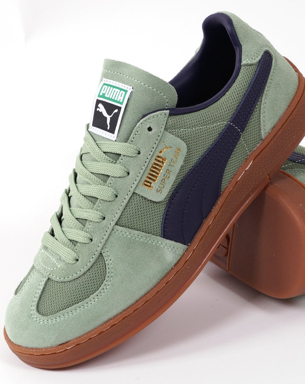 Puma Super Team OG Trainer Staubgrün/Marineblau