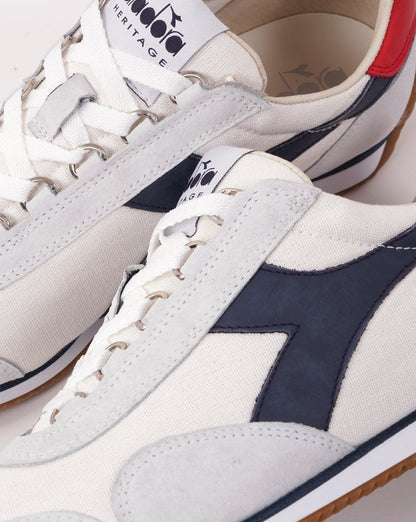 Diadora Equipe Canvas-Trainer, Weiß/Jeansblau