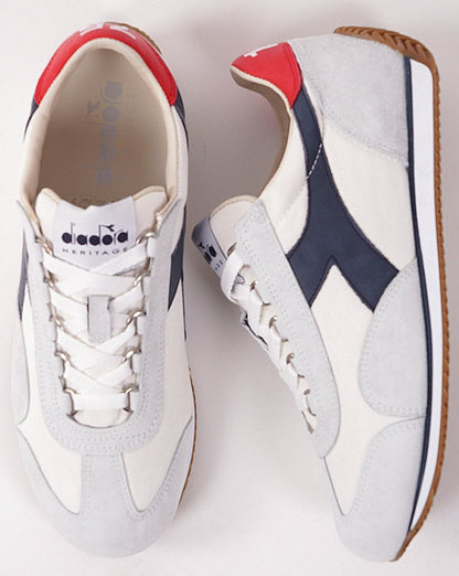 Diadora Equipe Canvas-Trainer, Weiß/Jeansblau