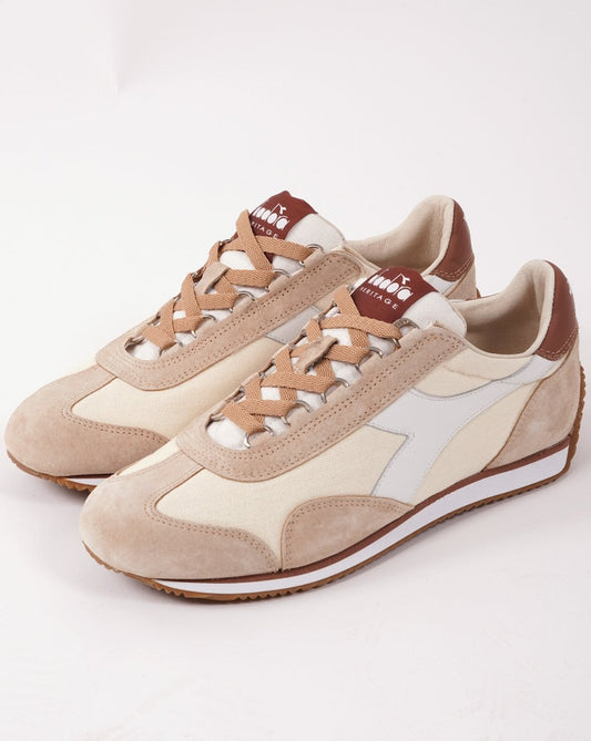 Diadora Diadora Equipe Canvas Stone Wash Trainers Cloud Cream