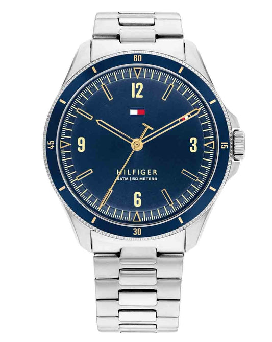 TOMMY WATCHES Tommy Hilfiger Maverick Uhr Silber/Marineblau