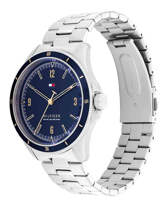 TOMMY WATCHES Tommy Hilfiger Maverick Uhr Silber/Marineblau