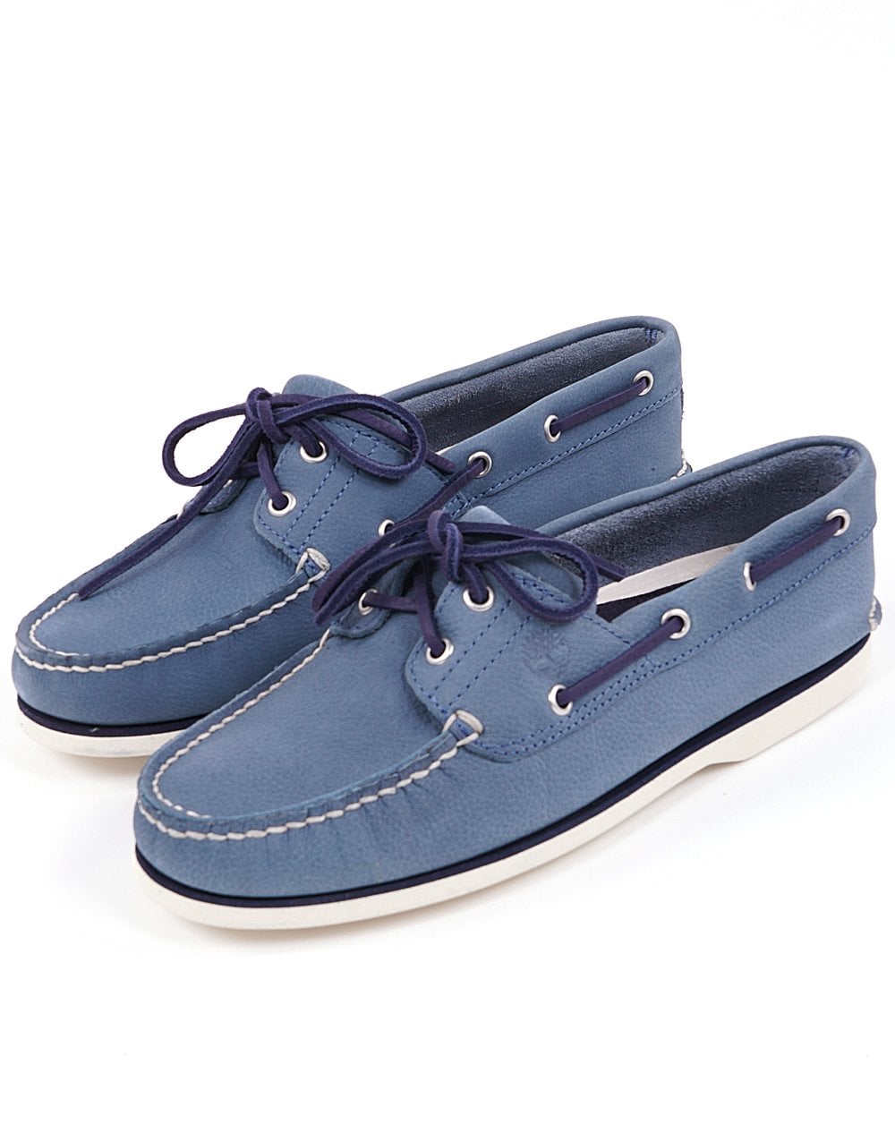 Timberland Classic 2-Ösen-Bootsschuh Blaues Nubukleder