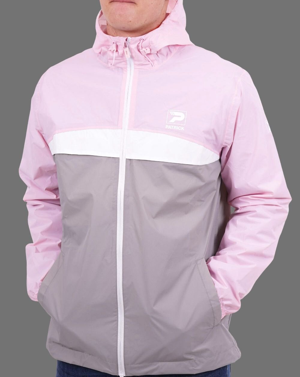 Patrick Klassische Regenjacke Rosa/Grau