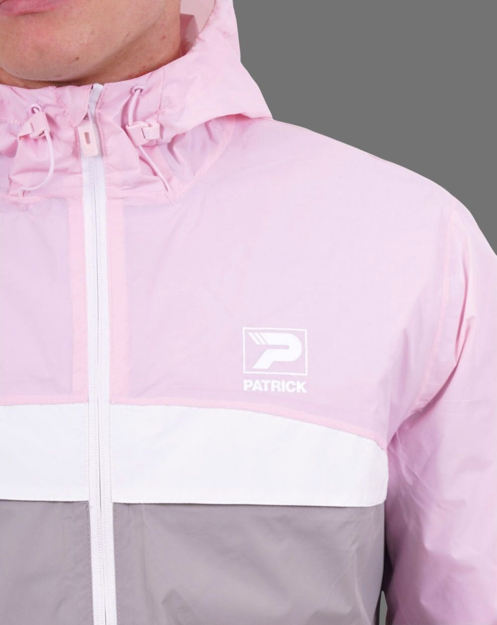 Patrick Klassische Regenjacke Rosa/Grau
