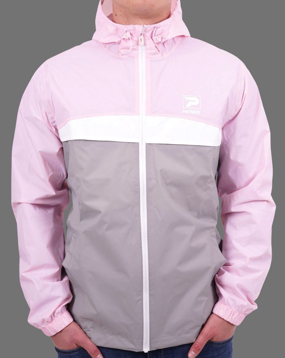 Patrick Klassische Regenjacke Rosa/Grau