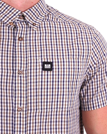 Weekend Offender Joyce Kurzarmhemd mit Hauskaromuster