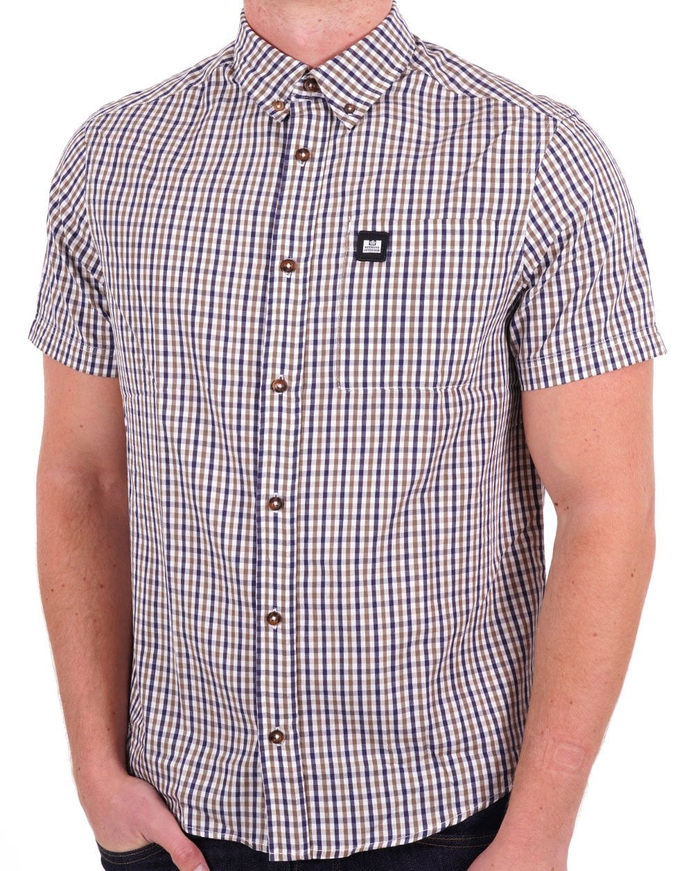 Weekend Offender Joyce Kurzarmhemd mit Hauskaromuster