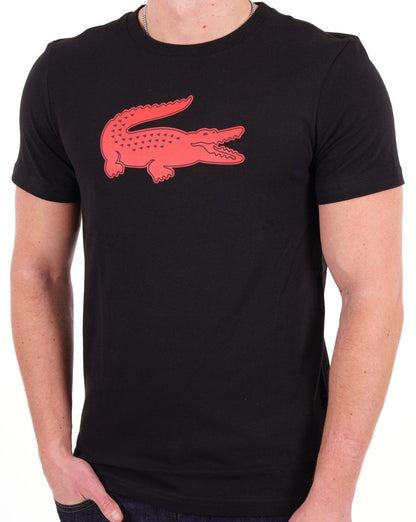Lacoste Sport Logo T-Shirt Schwarz/Rot