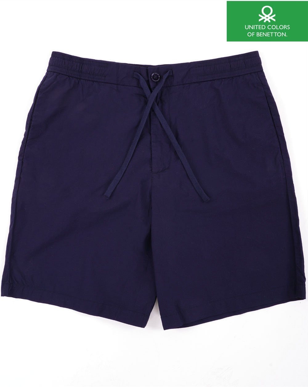 Benetton Shorts aus Baumwollcanvas mit Kordelzug in Marineblau