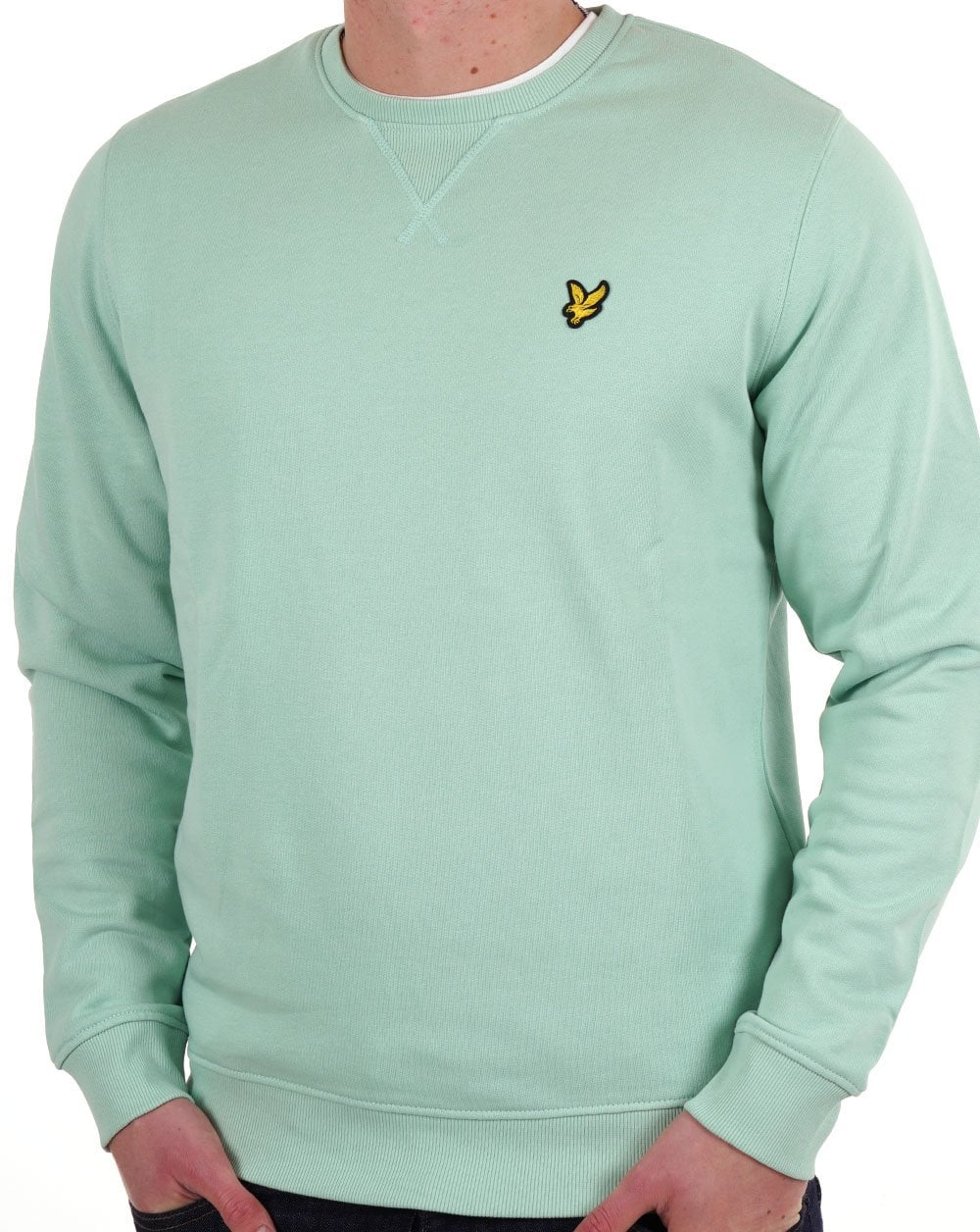 Lyle &amp; Scott – Sweatshirt mit Rundhalsausschnitt, Pastellgrün