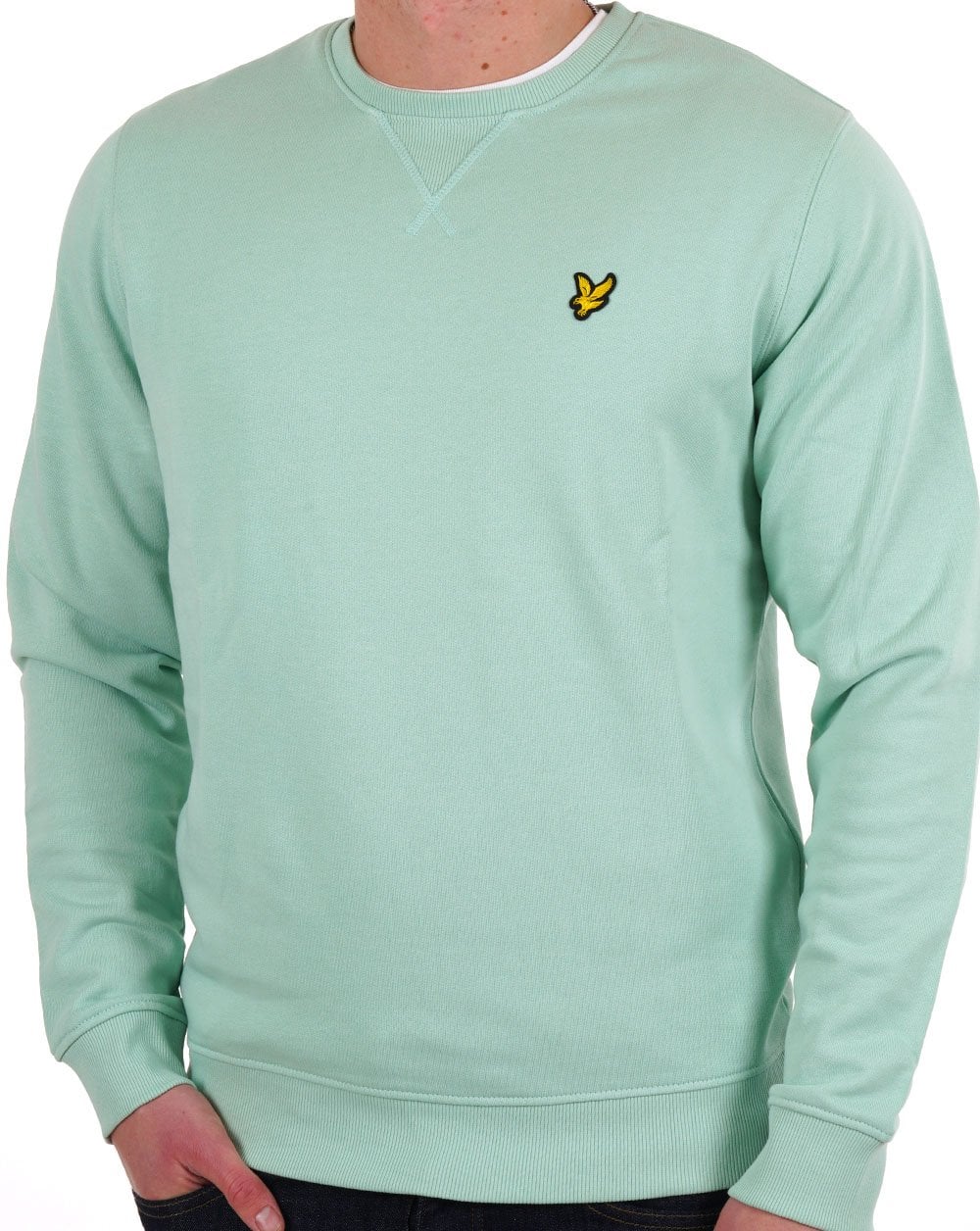 Lyle &amp; Scott – Sweatshirt mit Rundhalsausschnitt, Pastellgrün