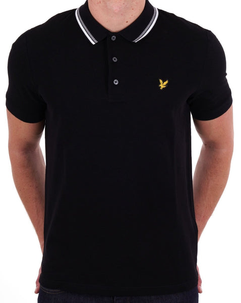Lyle & Scott Dash Tipped Polo Shirt Black