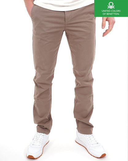 Benetton Chinos Hellbraun