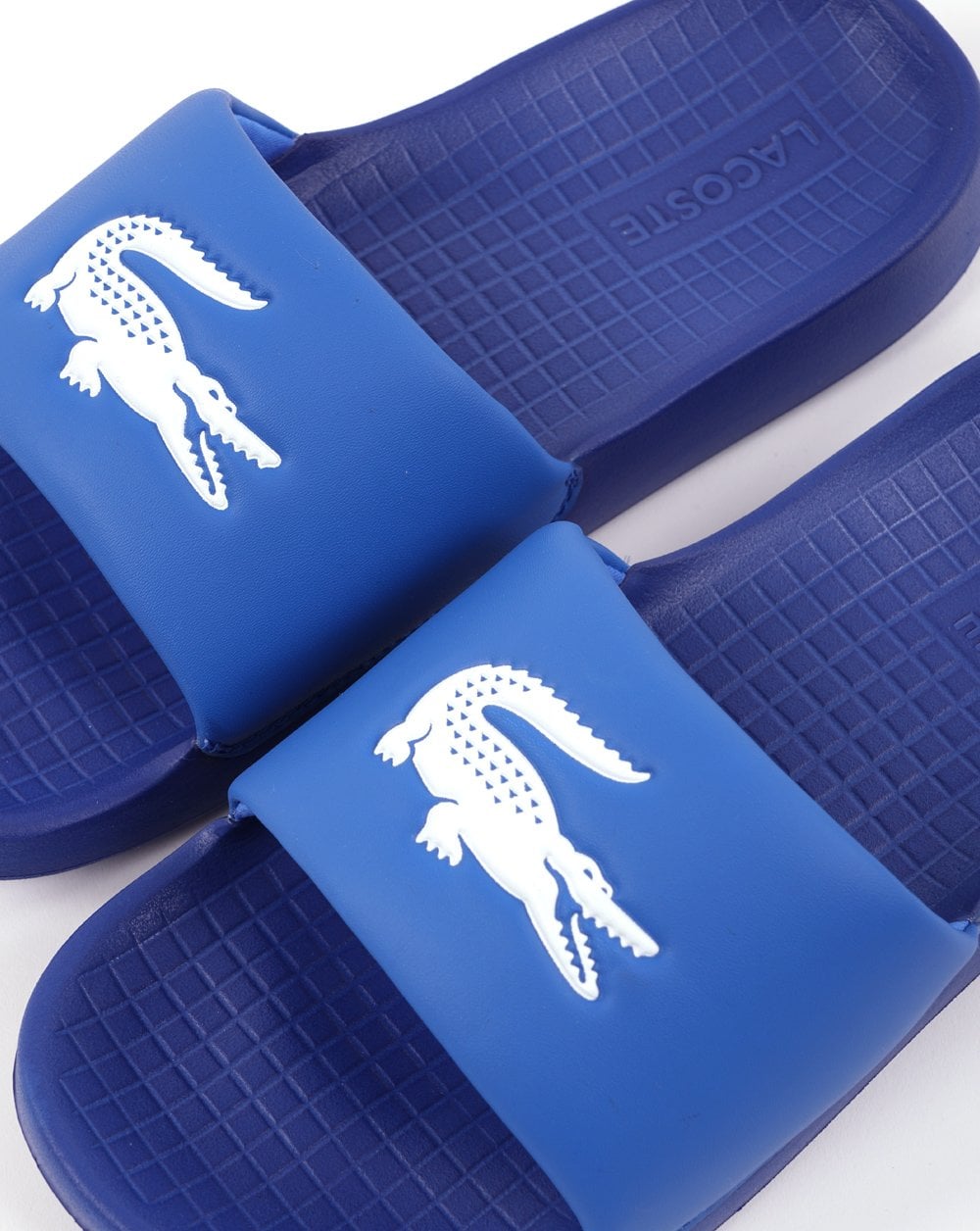 Lacoste Serve Slides Blau/Weiß