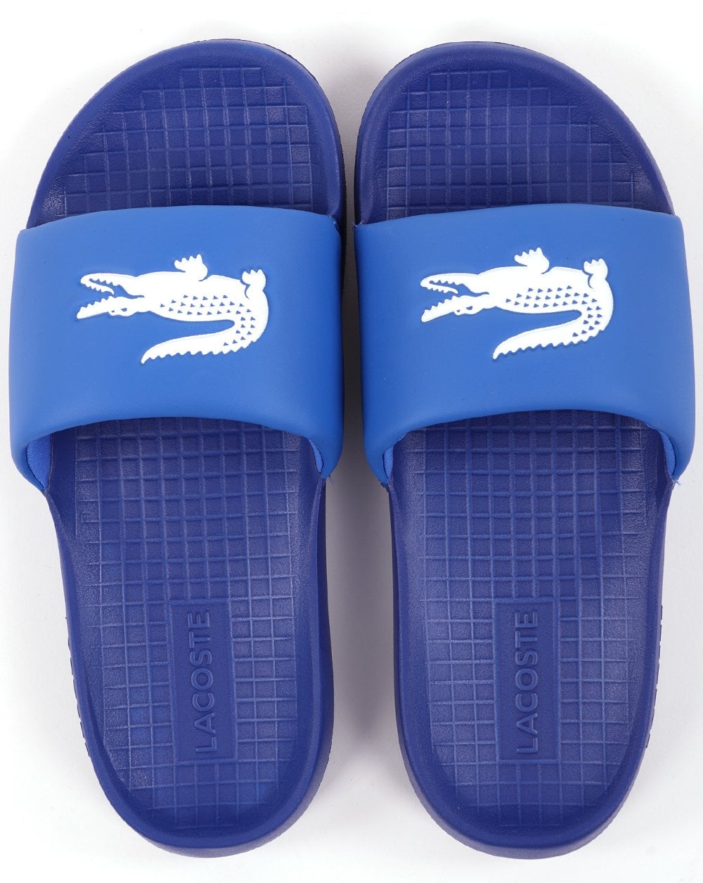 Lacoste Serve Slides Blau/Weiß