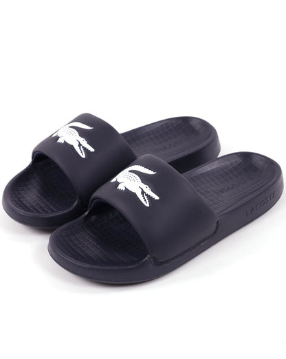 Lacoste Serve Slides Marineblau/Weiß