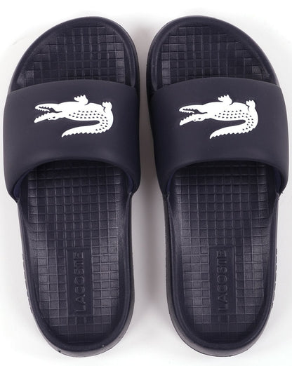 Lacoste Serve Slides Marineblau/Weiß
