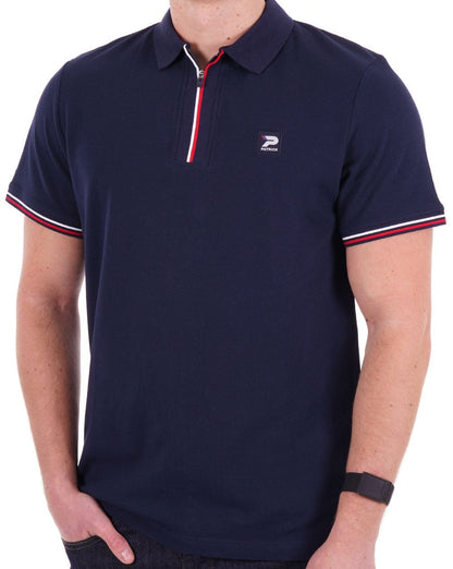 Patrick Zip Poloshirt Navy