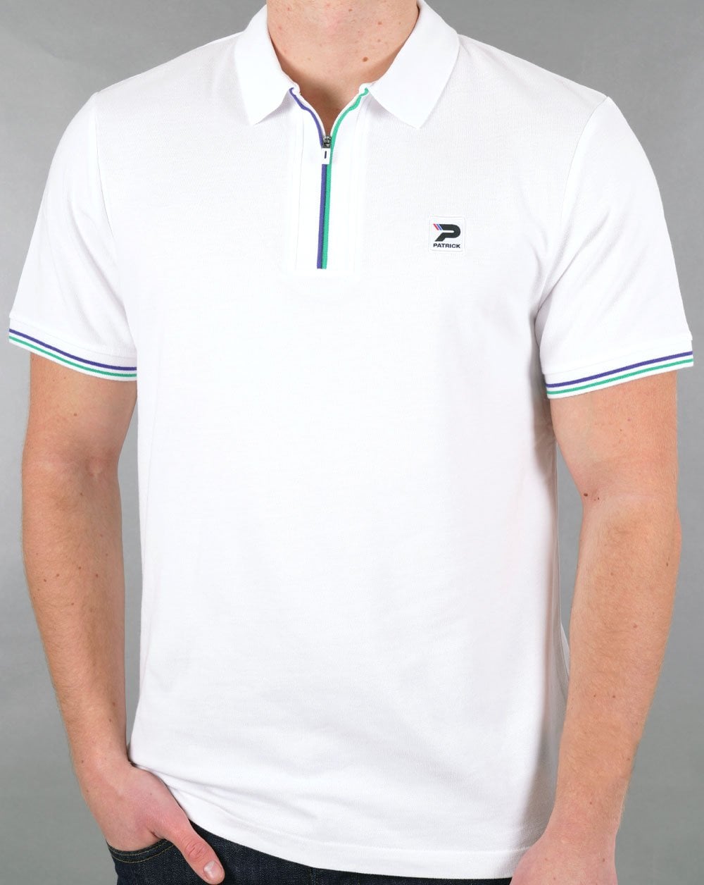 Patrick Zip Polo Shirt White