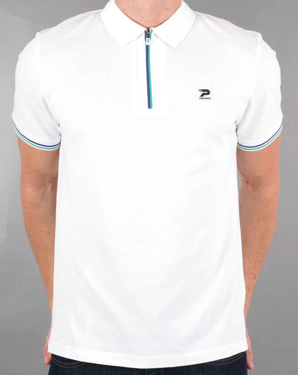 Patrick Zip Polo Shirt White