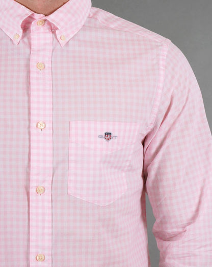 Gant Popeline-Hemd mit Vichy-Karomuster Rosa