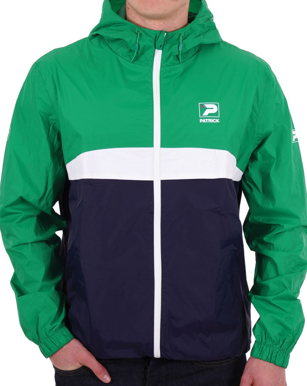 Patrick Klassische Regenjacke Grün/Marineblau