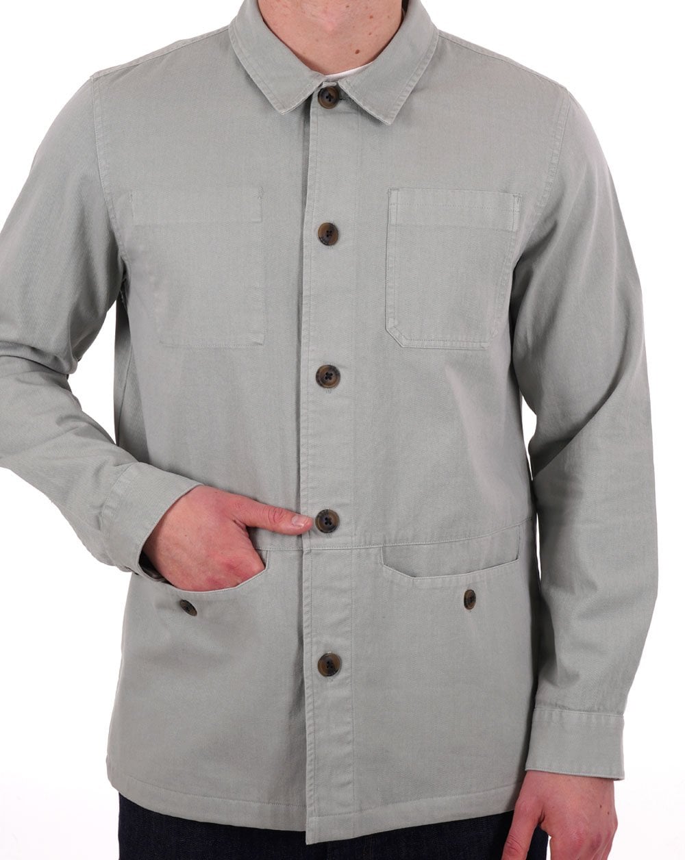 Barbour Dene Overshirt Blue Chalk