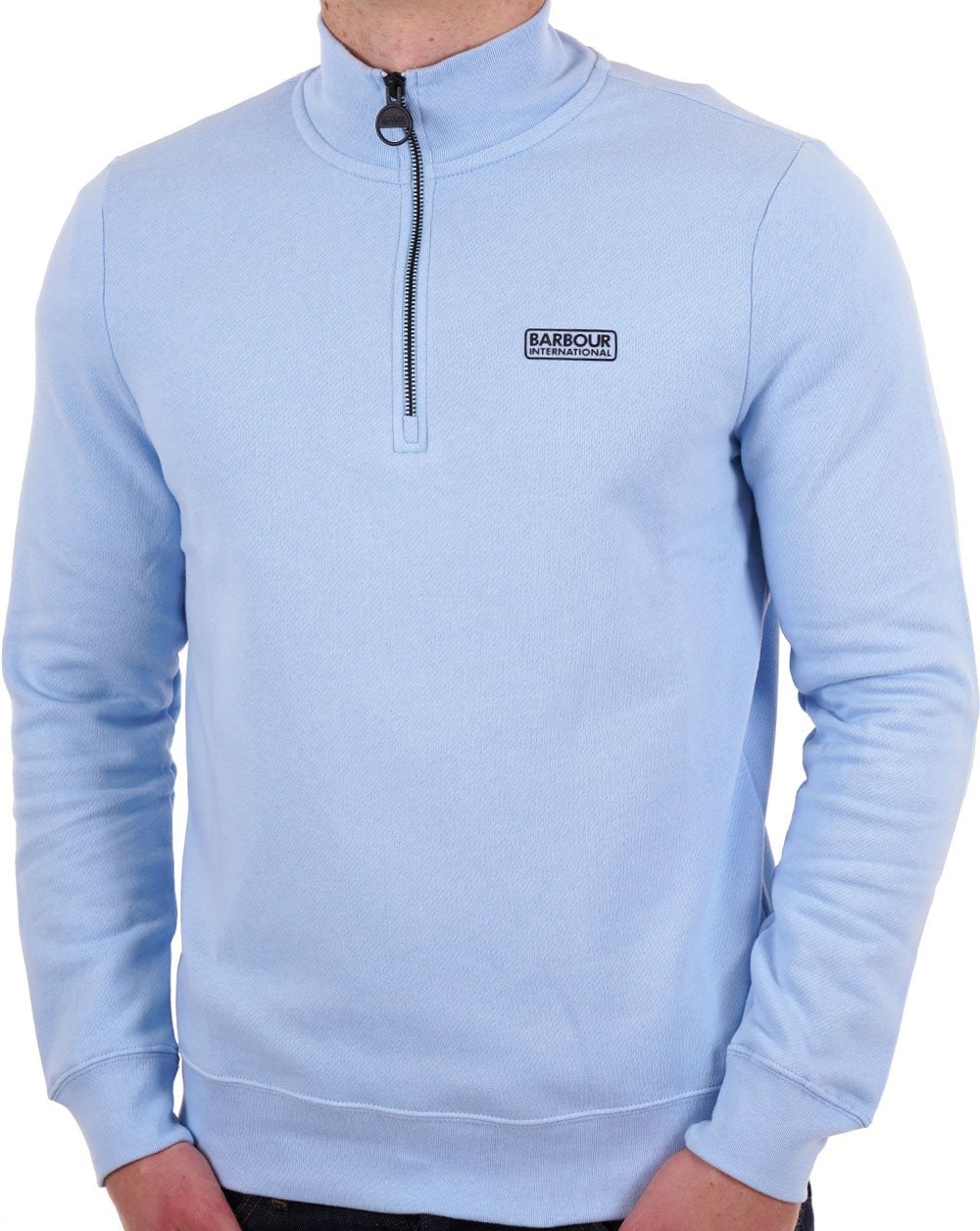 Barbour International Essential Half Zip Sweatshirt Himmelblau