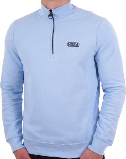 Barbour International Essential Half Zip Sweatshirt Himmelblau