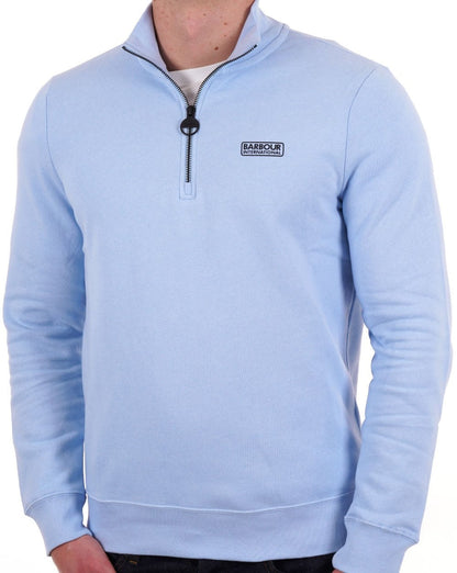 Barbour International Essential Half Zip Sweatshirt Himmelblau
