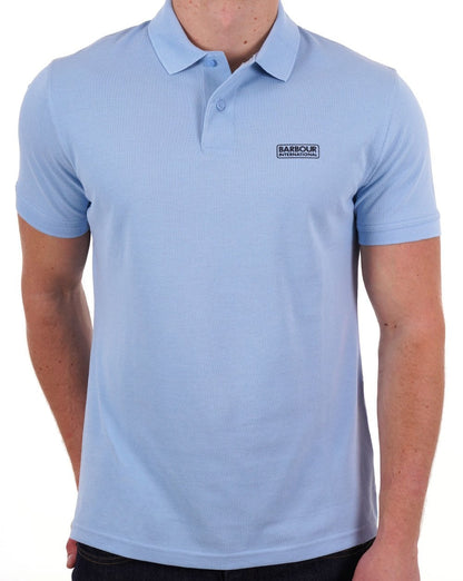 Barbour International Essential Poloshirt Himmelblau