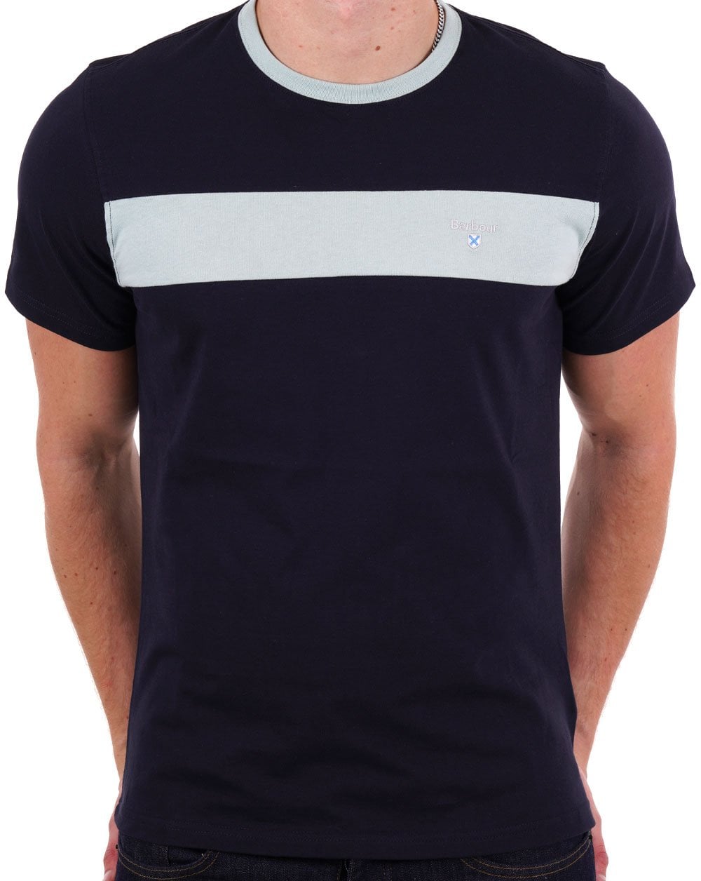 Barbour Panel T-Shirt Marineblau